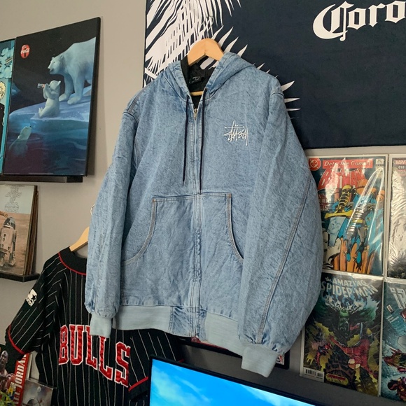 Stussy Denim Zip Down Jacket - Picture 6 of 9